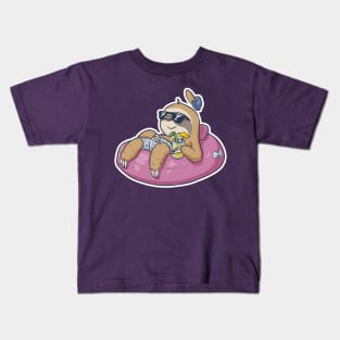 Weekend Sloth (dark) Kids T-Shirt